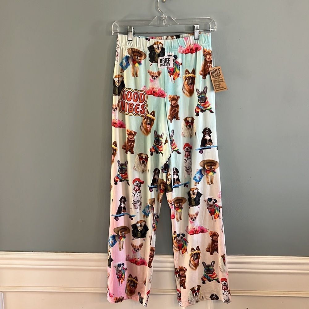 Women’s S “Brief Insanity” Soft Cozy Velvety New Sleep pants PJ’s Dog Lovers - Picture 15 of 15